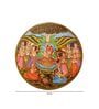 Pichwai Multicolour Sheesham Wood Wall Plate