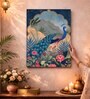 Pichwai Peacock Stretched Canvas Painting