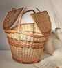 Picnic Basket | Wicker Basket for Lunch | Oval Wicker Picnic Basket With Top Handle | Wicker Modern Picnic Basket (Design 01)
