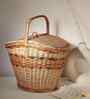 Picnic Basket | Wicker Basket for Lunch | Oval Wicker Picnic Basket With Top Handle | Wicker Modern Picnic Basket (Design 01)
