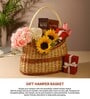 Picnic Baskets,Lunch Bag,Jute & Cane Basket For Gifting (Large: L29 X W16 X H38 Cm)