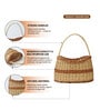 Picnic Baskets,Lunch Bag,Jute & Cane Basket For Gifting (Large: L29 X W16 X H38 Cm)