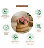 Picnic Baskets,Lunch Bag,Jute & Cane Basket For Gifting (Large: L29 X W16 X H38 Cm)