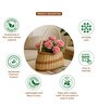 Picnic Baskets,Lunch Bag,Jute & Cane Basket For Gifting (Medium: L23 X W12 X H33 Cm)