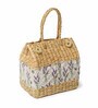 Picnic Baskets | Lunch Basket | Cane or Jute Basket | Cane Basket for Gifting | Wicker Baskets | Seagrass Rectangular Tiffin Basket