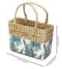 Picnic Baskets | Lunch Basket | Cane Or Jute Basket | Cane Basket For Gifting | Wicker Baskets (Peacock Floral), Rectangular (L33xB10xH24 cm)