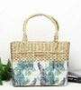 Picnic Baskets | Lunch Basket | Cane Or Jute Basket | Cane Basket For Gifting | Wicker Baskets (Peacock Floral), Rectangular (L33xB10xH24 cm)