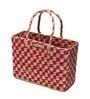 Picnic Baskets | Lunch Basket | Cane or Jute Basket | Cane Basket for Gifting | Wicker Baskets (Pink & Beige)