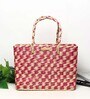 Picnic Baskets | Lunch Basket | Cane or Jute Basket | Cane Basket for Gifting | Wicker Baskets (Pink & Beige)