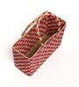 Picnic Baskets | Lunch Basket | Cane or Jute Basket | Cane Basket for Gifting | Wicker Baskets (Pink & Beige)
