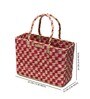 Picnic Baskets | Lunch Basket | Cane or Jute Basket | Cane Basket for Gifting | Wicker Baskets (Pink & Beige)