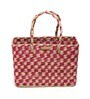 Picnic Baskets | Lunch Basket | Cane or Jute Basket | Cane Basket for Gifting | Wicker Baskets (Pink & Beige)