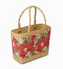 Picnic Baskets | Lunch Basket | Cane or Jute Basket | Cane Basket for Gifting | Wicker Baskets (Red Floral)