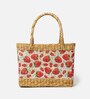 Picnic Baskets | Lunch Basket | Cane or Jute Basket | Cane Basket for Gifting | Wicker Baskets (Strawberry)