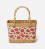 Picnic Baskets | Lunch Basket | Cane or Jute Basket | Cane Basket for Gifting | Wicker Baskets (Strawberry)
