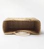 Picnic Baskets | Lunch Basket | Jute Basket | Cane Baskets for Gifting | Wicker Shopping Bag (Beige Round Cane Handle)