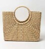 Picnic Baskets | Lunch Basket | Jute Basket | Cane Baskets for Gifting | Wicker Shopping Bag (Beige Round Cane Handle)