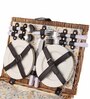 Picnic Hamper Set | Wicker Picnic Basket For 4 | Large Wicker Picnic Basket