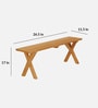 Picnic Solid Wood Table & Bench Set in Natural Finish