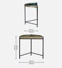 Picou Marble Top Nest Of Tables In Dual Tone Finish