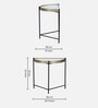 Picou Marble Top Nest Of Tables In Dual Tone Finish