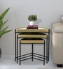 Picou Marble Top Nest Of Tables In Dual Tone Finish