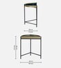 Picou Marble Top Nest Of Tables In Dual Tone Finish
