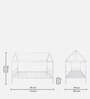 Pictor Metal Kids Canopy Beds in White Colour