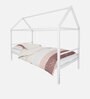 Pictor Metal Kids Canopy Beds in White Colour