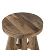 Pier Solid Wood End Table In Natural Finish