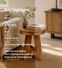 Pier Solid Wood End Table In Natural Finish