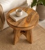 Pier Solid Wood End Table In Natural Finish