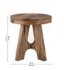 Pier Solid Wood End Table In Natural Finish