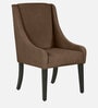 Piero Fabric Dining Chair In Chestnut Brown Colour