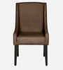 Piero Fabric Dining Chair In Chestnut Brown Colour