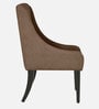 Piero Fabric Dining Chair In Chestnut Brown Colour