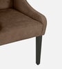 Piero Fabric Dining Chair In Chestnut Brown Colour