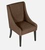 Piero Fabric Dining Chair In Chestnut Brown Colour