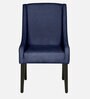 Piero Fabric Dining Chair In Navy Blue Colour