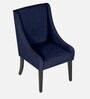 Piero Fabric Dining Chair In Navy Blue Colour