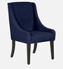 Piero Fabric Dining Chair In Navy Blue Colour