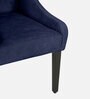 Piero Fabric Dining Chair In Navy Blue Colour