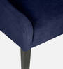 Piero Fabric Dining Chair In Navy Blue Colour
