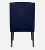 Piero Fabric Dining Chair In Navy Blue Colour