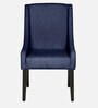 Piero Fabric Dining Chair In Navy Blue Colour