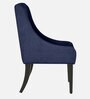 Piero Fabric Dining Chair In Navy Blue Colour