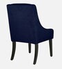 Piero Fabric Dining Chair In Navy Blue Colour