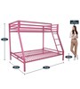 Pifin Metal Bunk Bed in Pink Colour
