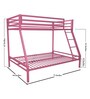 Pifin Metal Bunk Bed in Pink Colour