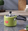 Chroma Green Aluminium Pressure Cooker- 3 Ltr
